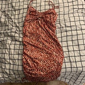 Brand new , never used, Size 8-10, stretchy, red, white, and green flowers, $8!